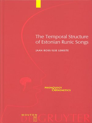 cover image of The Temporal Structure of Estonian Runic Songs